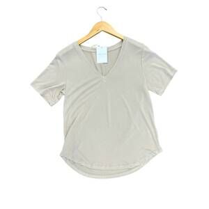 NEW Z SUPPLY women's sammie v neck top in putty